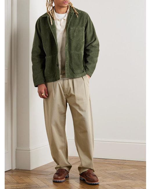 Universal Works Green Cotton-corduroy Chore Jacket for men
