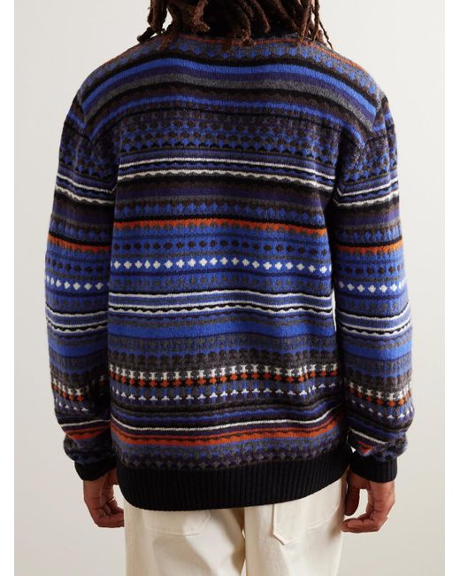 Pullover in maglia jacquard di Missoni in Blue da Uomo