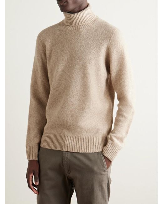 Pullover A Collo Alto di Hartford in Natural da Uomo
