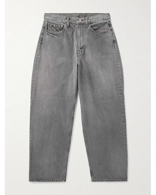 A.PRESSE Gray Tapered Jeans for men