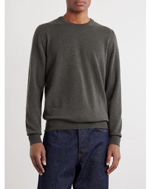 Fedeli Gray Cashmere Sweater for men