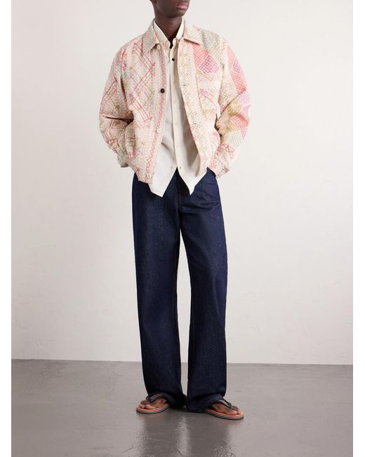 Kardo Natural Bodhi Cotton-jacquard Jacket for men