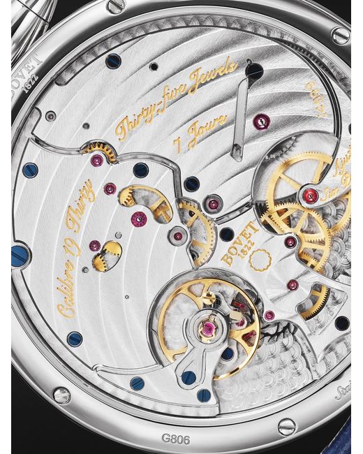 Bovet Black 19Thirty Hand-Wound Stainless Steel Watch, Ref. Nts0104 for men