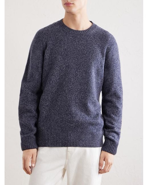 Hartford Blue Wool Sweater for men