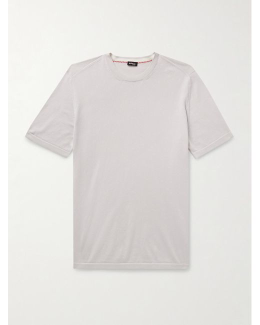 Kiton White Cotton T-shirt for men