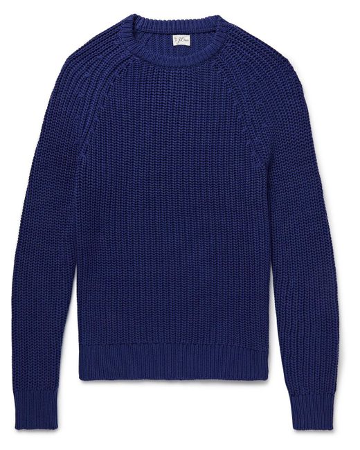 J.Crew Blue Slim-fit Cotton Sweater for men
