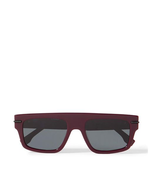 Fendi Red Graphy D-frame Acetate Sunglasses for men