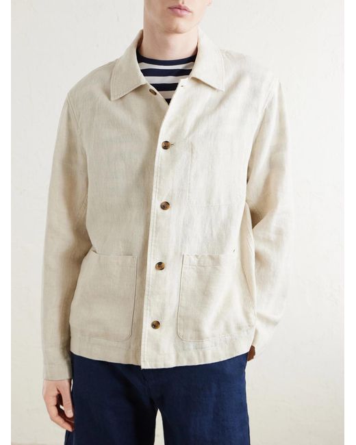 NN07 Natural Morgan 1454 Linen Blouson Jacket for men