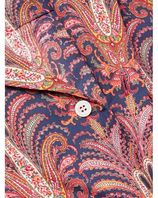 Valentino Garavani Pink Camp-Collar Paisley-Print Cotton-Voile Shirt for men