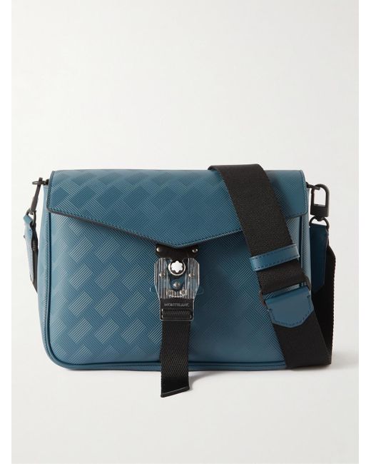 Montblanc Blue Extreme 3.0 Textured-Leather Messenger Bag for men