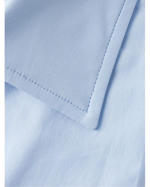 Etro Schmal geschnittenes Hemd aus Popeline aus einer Baumwollmischung in Blue für Herren