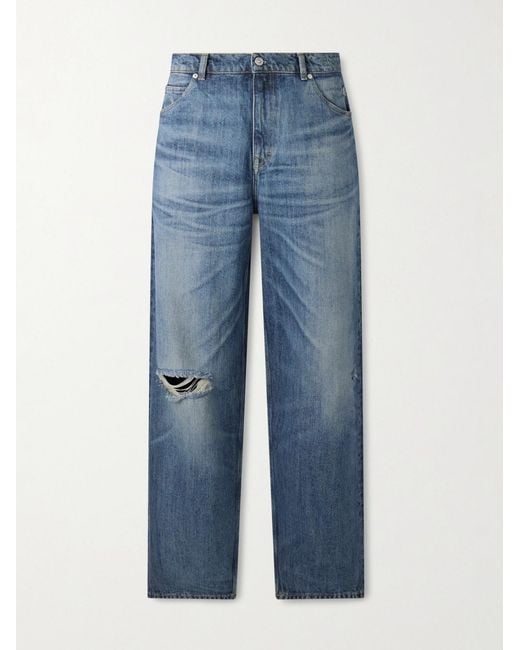 Jeans A Gamba Larga Effetto Consumato di Our Legacy in Blue da Uomo