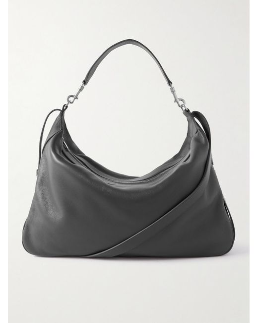 Céline Romy große Umhängetasche aus vollnarbigem Leder in Gray für Herren