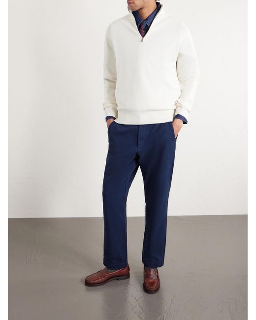 Polo Ralph Lauren Blue Straight-leg Cotton-blend Twill Trousers for men