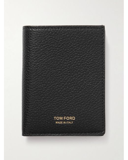 Tom Ford Black Full-grain Leather Bifold Cardholder for men