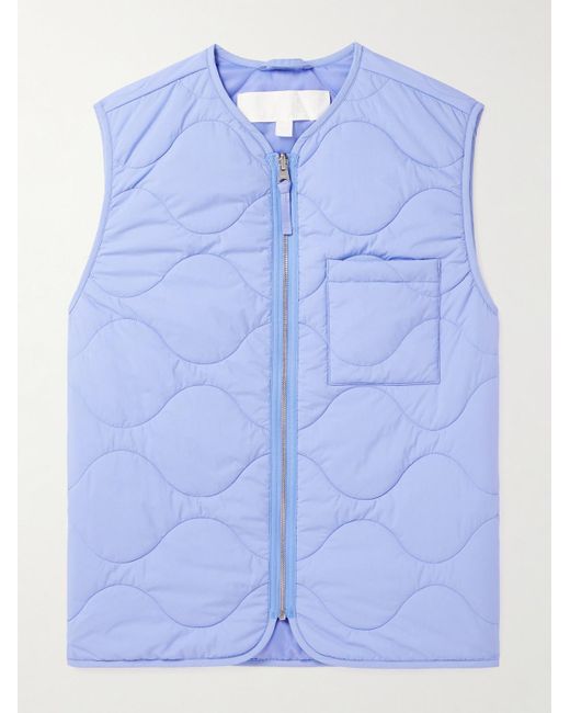 ARKET Blue Aaro Quilted Recycled-shell Gilet for men