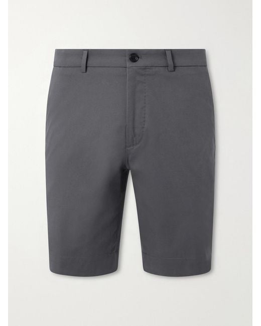 Slowear Gray Slim-Fit Cotton-Blend Gabardine Chino Shorts for men