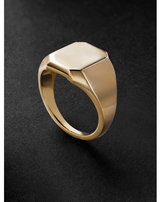 MAOR Black 18-karat Gold Signet Ring for men