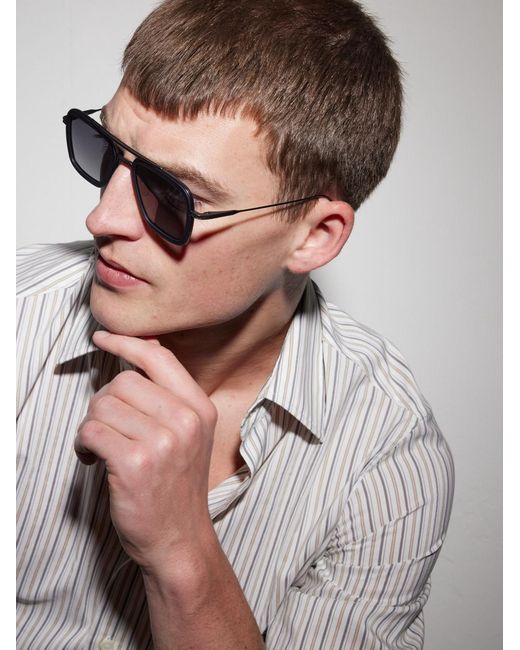 Dita Eyewear Blue Flight.006 Aviator-Style Titanium And Acetate Sunglasses for men