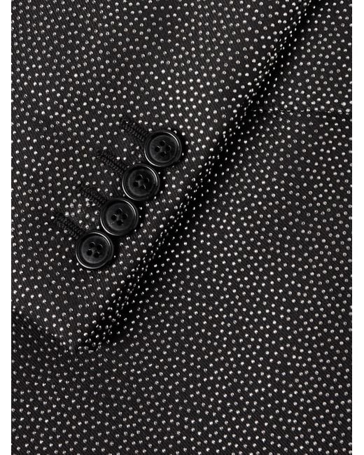 Céline Black Crystal-Embellished Virgin Wool-Gabardine Blazer for men