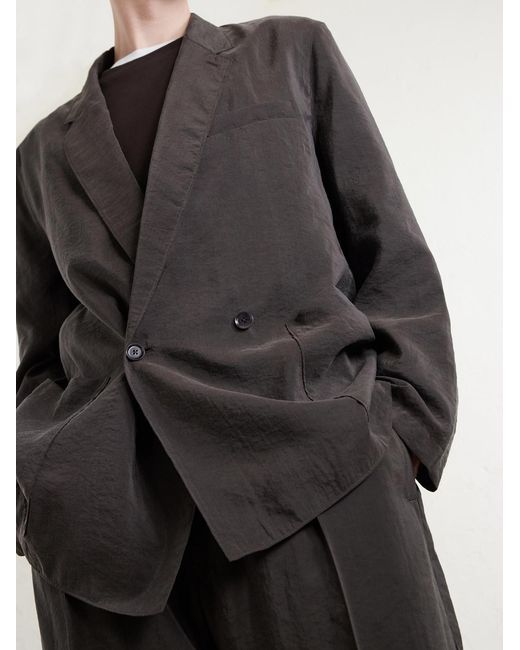 Lemaire Black Silk-Blend Suit Jacket for men