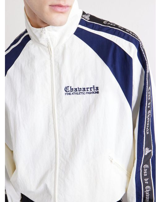 Willy Chavarria Blue Casa De Chavarria Logo-detailed Shell Jacket for men