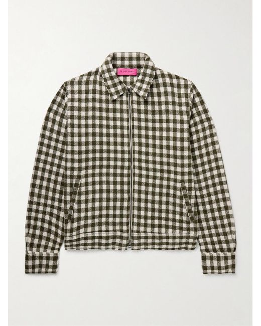 The Elder Statesman Black Decon Gingham Cashmere Jacket for men