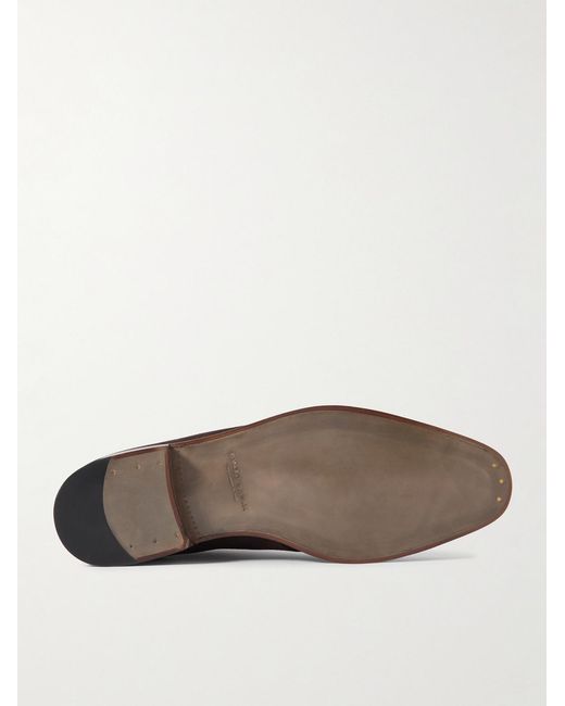 Manolo Blahnik Brown Berwick Suede Chukka Boots for men