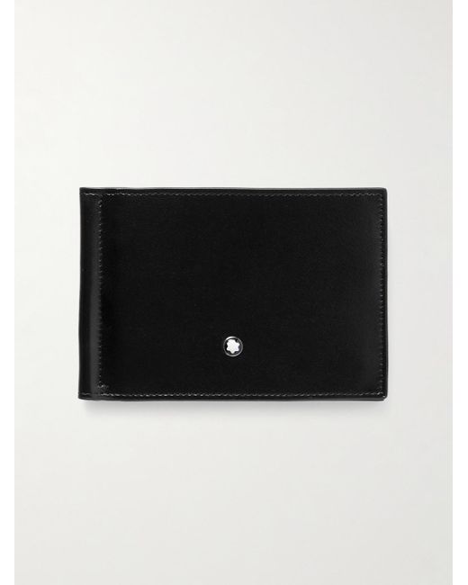 Montblanc Aufklappbares Portemonnaie aus Leder in Black für Herren