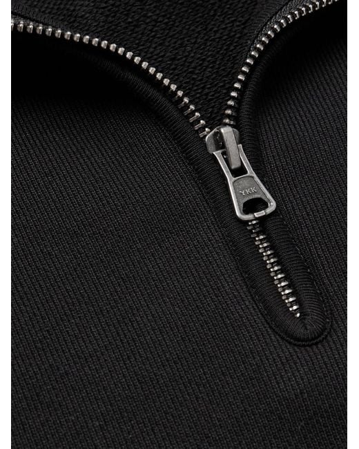 Aimé Leon Dore Blue Logo-print Cotton-jersey Half-zip Sweater for men