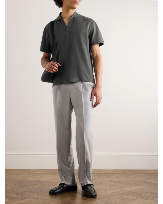 STÒFFA Gray Cotton-piquè Polo Shirt for men