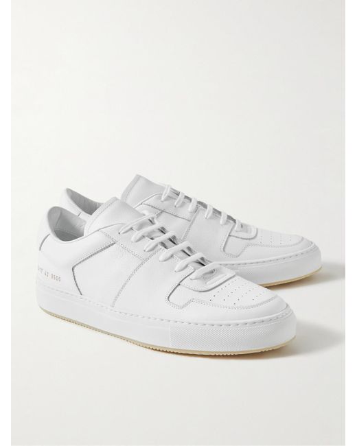 Common Projects White Decades Full-grain Leather Sneakers for men