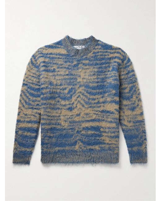 Acne Blue Kameo Relaxed-fit Wool-blend Jumper for men