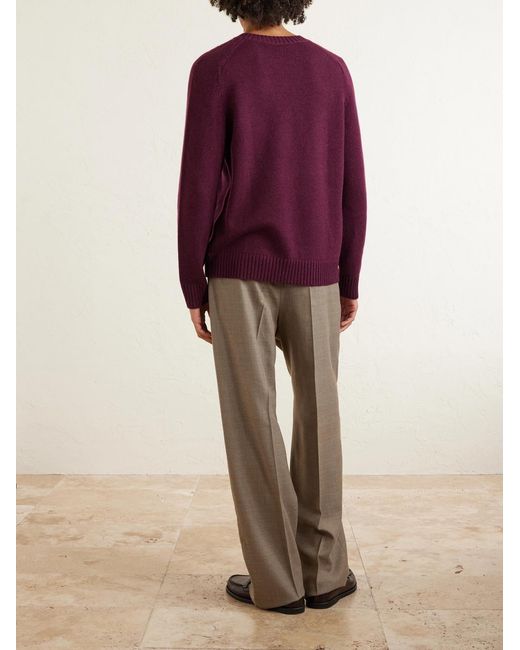 Gabriela Hearst Purple Francesco Cashmere Sweater for men