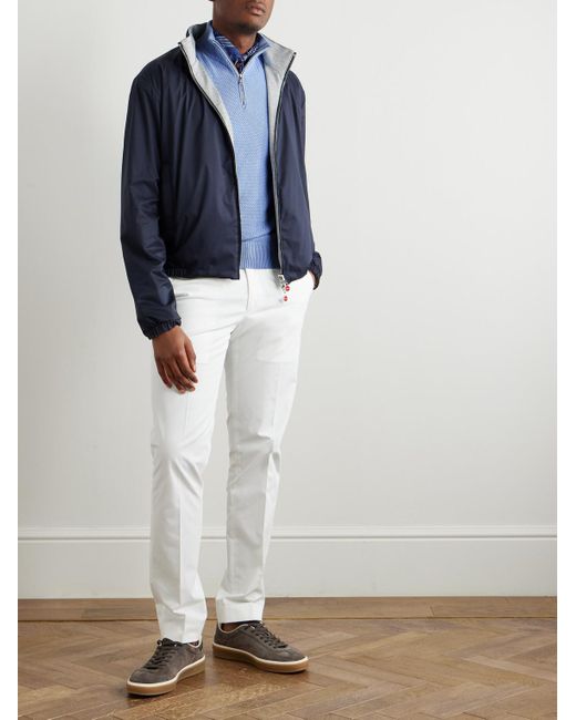 Ralph Lauren Troyer aus einer Maulbeerseiden-Baumwollmischung in Blue für Herren