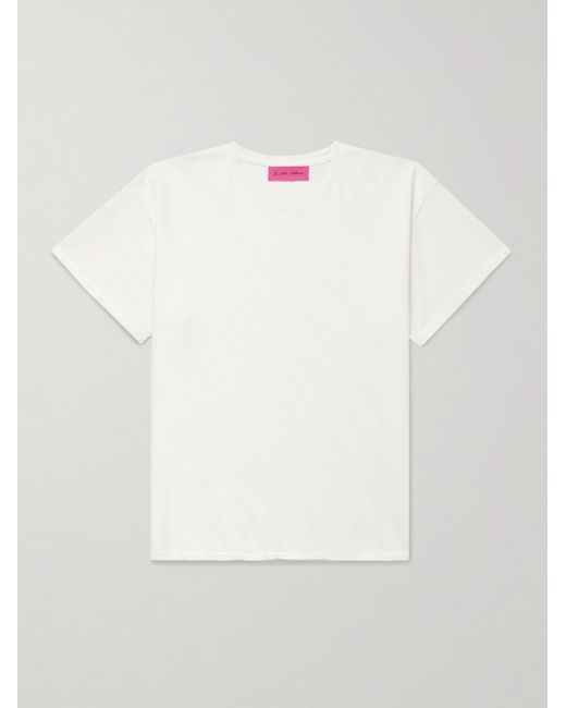 The Elder Statesman White Cotton And Cashmere-Blend Jersey T-Shirt for men