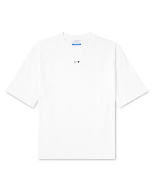 Off-White c/o Virgil Abloh White Logo-print Cotton-jersey T-shirt for men
