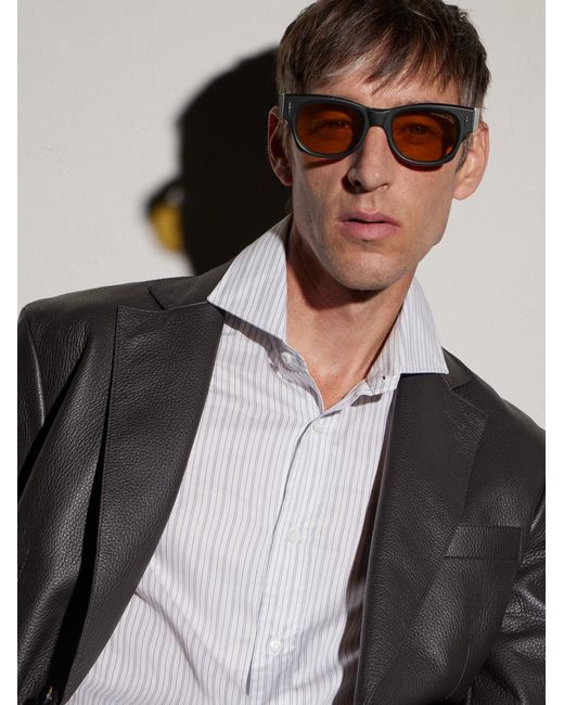 Cutler & Gross Black The Great Frog Halen Rectangular-Frame Acetate Sunglasses for men