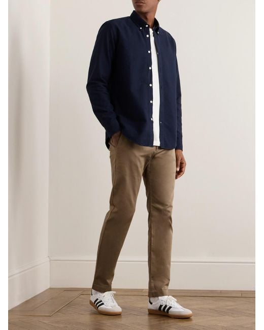 NN07 Natural Theo 1420 Tapered Organic Cotton-Blend Twill Chinos for men