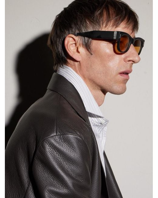 Cutler & Gross Black The Great Frog Halen Rectangular-Frame Acetate Sunglasses for men