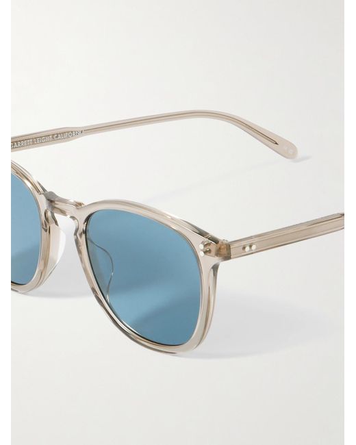 Garrett Leight Blue Kinney Round-Frame Acetate Sunglasses for men
