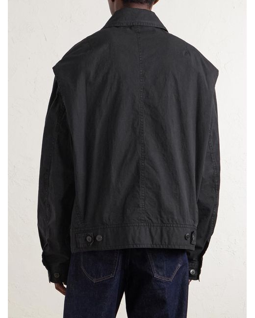 Dries Van Noten Black Cotton-Blend Blouson Jacket for men