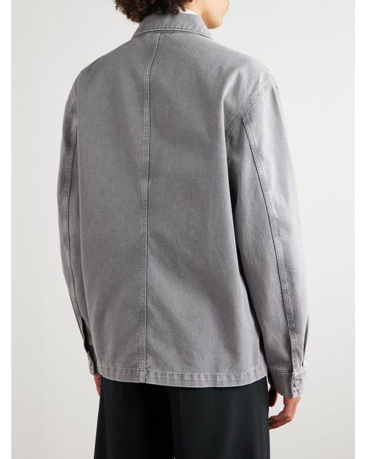 Lemaire Gray Denim Overshirt for men