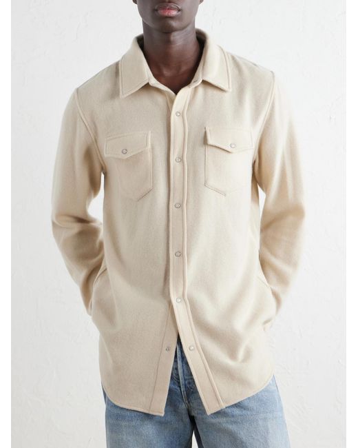 God's True Cashmere Natural Cashmere Shirt for men