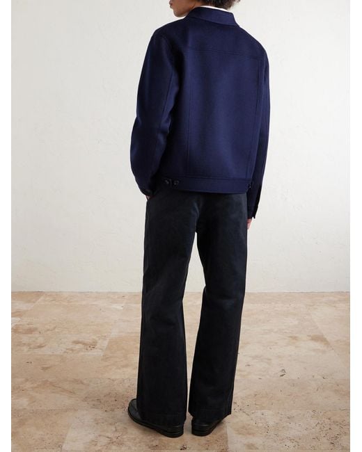 Mr P. Blue Double-faced Wool And Cashmere-blend Jacket for men