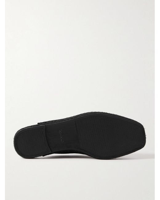 Tom Ford Black Barnes Suede Backless Espadrilles for men