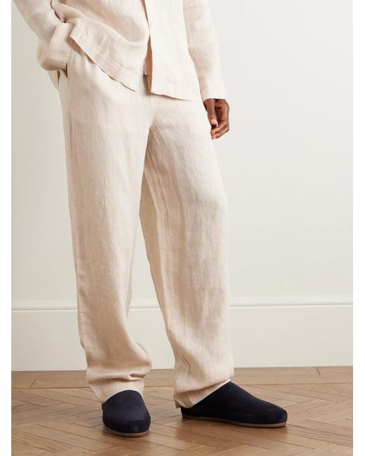 Mulo Blue Shearling-Lined Suede Slippers for men