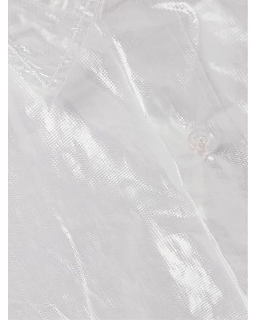 Dries Van Noten White Double-Faced Crinkled-Shell Shirt for men