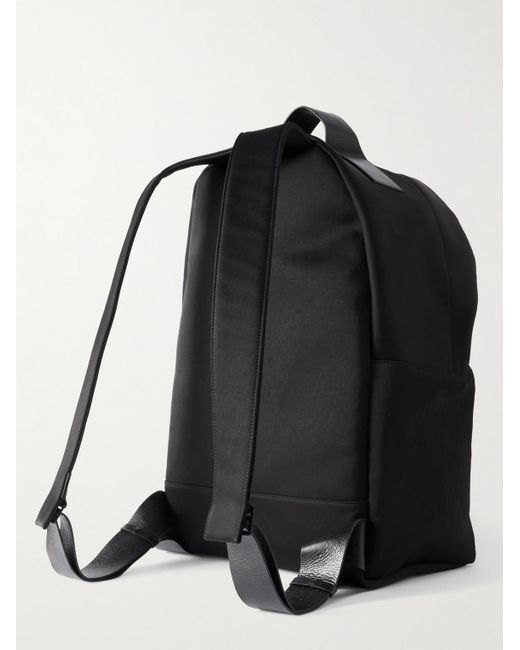 Fear Of God Black Full-grain Leather-trimmed Nylon Backpack for men