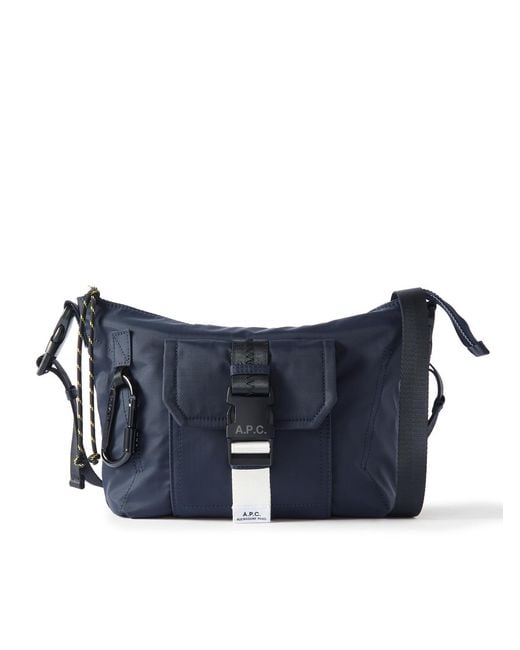 A.P.C. Blue Trek Shell Messenger Bag for men